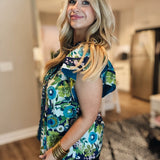 Navy Floral Dreams Top