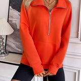 Ivy Lane Half Zip Raglan Sleeve Sweatshirt