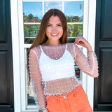 Pretty In Pearls Long Sleeve Top