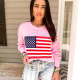 Simply Southern | USA Sweater Pink - Final Sale