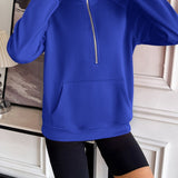 Ivy Lane Half Zip Raglan Sleeve Sweatshirt