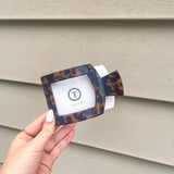 TELETIES Large Flat Square Clip - Tortoise
