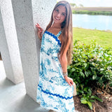 Seaside Serenity Midi Dress - Blue