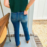 High Rise-Ankle Straight Jeans