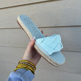 IVY SLIDE SANDAL- AQUA
