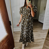Wait To Go Midi Dress - Navy