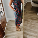 Hoping For The Best Midi Dress - Navy