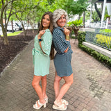 Here To Stay Romper - Navy