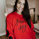 Sarah Game Day Sweatshirt - Red