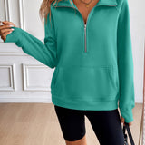 Ivy Lane Half Zip Raglan Sleeve Sweatshirt