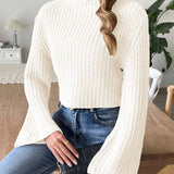 Mock Neck Long Sleeve Sweater