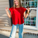 Crew Neck Sweater - Ruby
