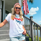The Freedom Glitter Script Tee