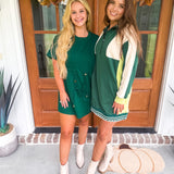 Throwback Mini Dress - Green