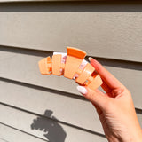 TELETIES Classic Peach Fuzz Large Hair Clip