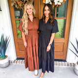Feeling Fall Midi Dress - Espresso