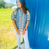 Addison Top - Blue