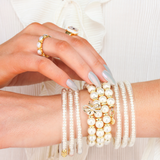 BuDhaGirl White Pearl Wrap Bracelet - Final Sale