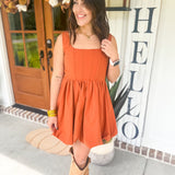 BuddyLove Heidi Mini Dress - Burnt Orange
