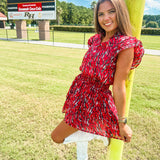 Marley Tiger Tail Skirt - Red/Black