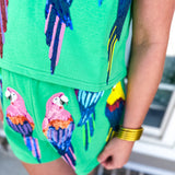 Queen Of Sparkles - Green Scattered Short - Final Sale