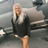 Simply | Ribbed Hoodie - Black