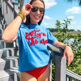 The Party in the USA Glitter Script Tee