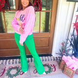 QOS Pink Sequin Sleeve Multi Pearl 'Sparkle Season'