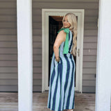 Right There Dress - Blue Green