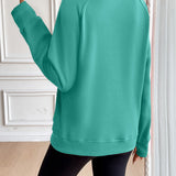Ivy Lane Half Zip Raglan Sleeve Sweatshirt