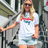 The Freedom Glitter Script Tee