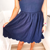 Bless Your Heart Dress - Navy