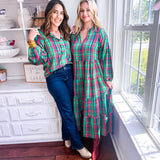 Lexi Top - Plaid About You - Green