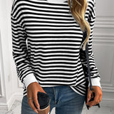 Ivy Lane Striped Round Neck Long Sleeve Sweatshirt