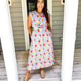 A Possibility Midi Dress - Light Blue