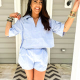 Cerulean Stripe Set - Blue