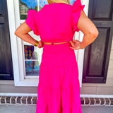 Taking Charge Dress - Hot Pink