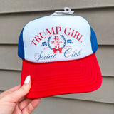Trump Girl Social Club Trucker Hat- Red/Blue