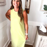 Such A Good Day Midi Dress - Lime
