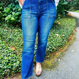 Melissa Ankle Flare Jean - Dark
