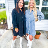 Here For You Denim Dress- Jean