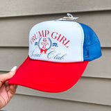 Trump Girl Social Club Trucker Hat- Red/Blue