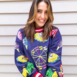 Queen Of Sparkles Navy Fair Fun Sweatshirt - Final Sale