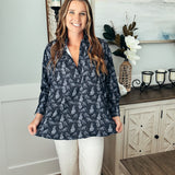 Iris Watercolor Tiger Long sleeve Shirt