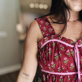 Autumn Sweetheart Dress Burgundy