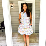 Through The Crowd Dress - Blue