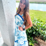 Seaside Serenity Midi Dress - Blue