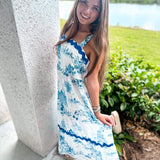 Seaside Serenity Midi Dress - Blue