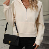 Mandy Half Zip Long Sleeve Sweatshirt