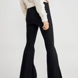 Asymmetric Waist Flare Jeans